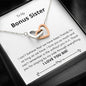 Bonus Sister - Been Friends, Long Interlocking Hearts Necklace Mahogany