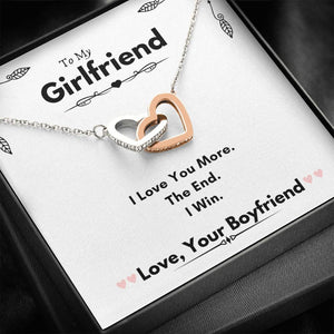 Lurve™ GIrlfriend - I Love You More Interlocking Hearts Necklace