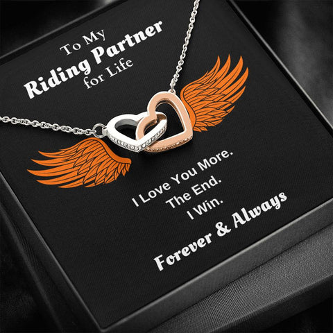 Lurve™ Riding Partner - Love You More Interlocking Hearts Necklace