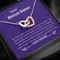 Bonus Sister - Treasure, Encouragement,Inspiration Interlocking Hearts Necklace Mahogany