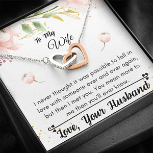 Lurve™ Wife - Love You Over and Over Again Interlocking Hearts Necklace