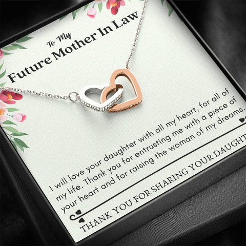 Lurve™ Future Mother In Law - A Piece of Your Heart Interlocking Hearts Necklace