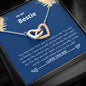 Bestie - You Are My Family Interlocking Hearts Necklace Mahogany