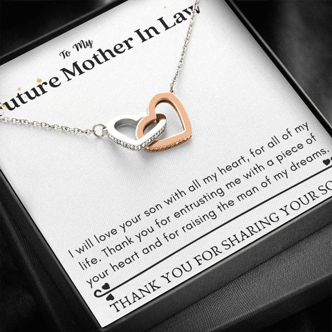 Lurve™ Future Mother In Law - A Piece of Your Heart Interlocking Hearts Necklace