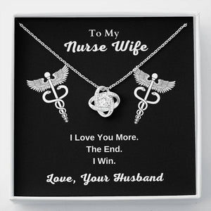 Lurve™ Nurse Wife - Love You More Love Knot Necklace