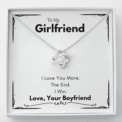 Lurve™ Girlfriend - I Love You More Love Knot Necklace