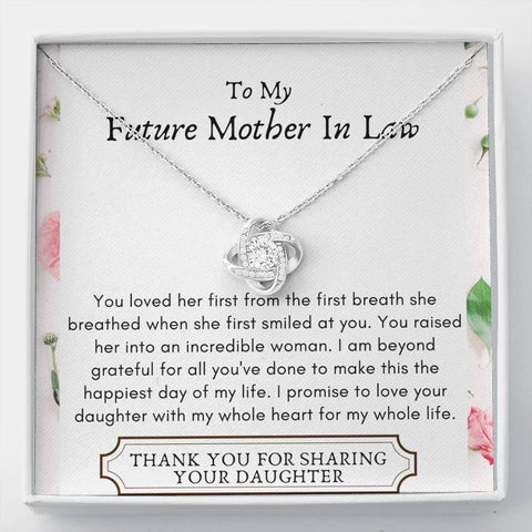 Lurve™ Future Mother In Law - Incredible Woman, Beyond Grateful Love Knot Necklace