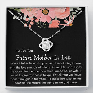 Lurve™ Future Mother In Law - Incredible Man, Means The World Love Knot Necklace