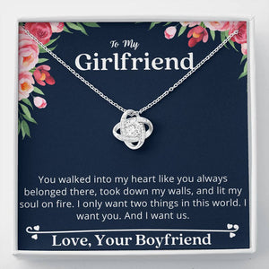 Lurve™ Girlfriend - Want You, Want Us Love Knot Necklace