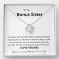 Bonus Sister - Love Me Daily Love Knot Necklace