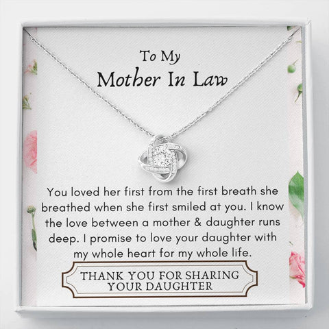 Lurve™ Mother In Law - Mother Daughter, Whole Heart Love Knot Necklace