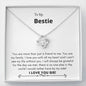 Bestie - My Family, Grateful, Met Love Knot Necklace