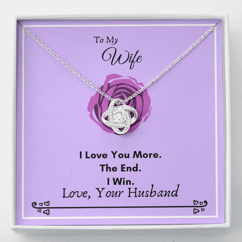 Lurve™ Wife - I Love You More Love Knot Necklace