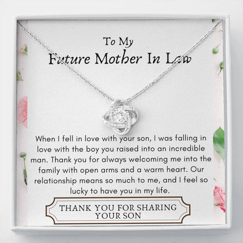 Lurve™ Future Mother In Law - Incredible Man, Lucky To Have You Love Knot Necklace
