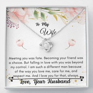 Lurve™ Wife - The Way You Care For Me Love Knot Necklace