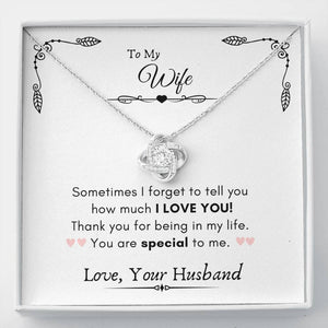 Lurve™ Wife - I Love You, Special Love Knot Necklace