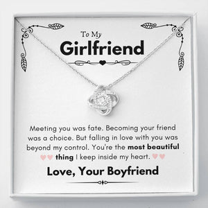 Lurve™ Girlfriend - Most Beautiful Thing Love Knot Necklace