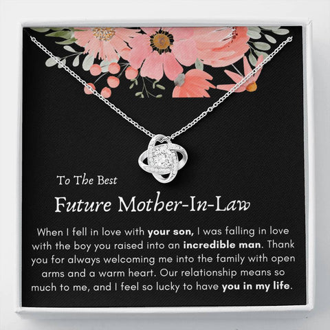Lurve™ Future Mother In Law - Your Son, Incredible Man Love Knot Necklace