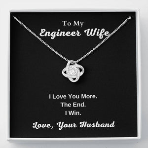 Lurve™ Engineer Wife - Love You More Love Knot Necklace