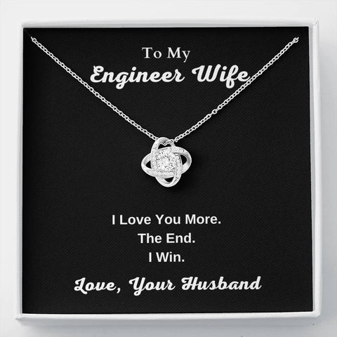 Lurve™ Engineer Wife - Love You More Love Knot Necklace