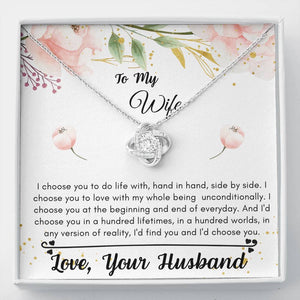 Lurve™ Wife - Choose You To Do Life With Love Knot Necklace