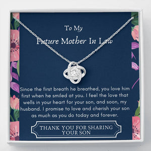 Lurve™ Future Mother In Law - Since The First Breath Love Knot Necklace