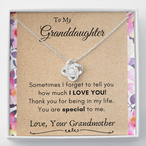 Lurve™ Granddaughter - You Are Special To Me Love Knot Necklace