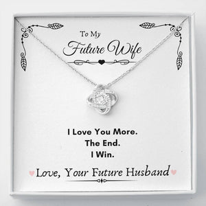 Lurve™ Future Wife - I Love You More Love Knot Necklace