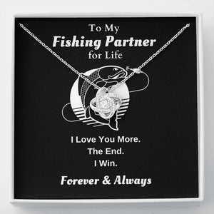 Lurve™ Fishing Partner - Love You More Love Knot Necklace