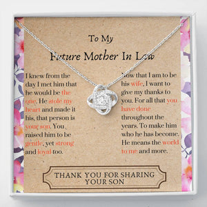 Lurve™ Future Mother In Law - Thank You Love Knot Necklace