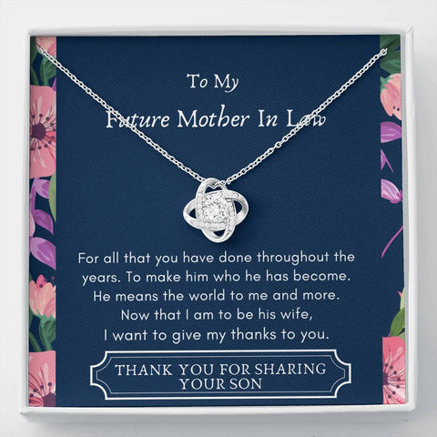 Lurve™ Future Mother In Law - He Means The World Love Knot Necklace