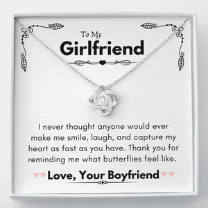 Lurve™ Girlfriend - Smile, Laugh, Capture, Butterflies Love Knot Necklace