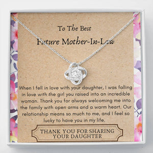 Lurve™ Future Mother In Law - Raised Incredible Woman Love Knot Necklace