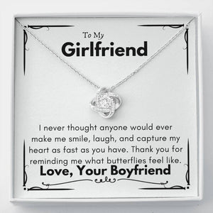 Lurve™ Girlfriend - Smile, Laugh, Capture, Butterflies Love Knot Necklace