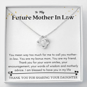 Lurve™ Future Mother In Law - My Bonus Mom Love Knot Necklace