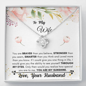 Lurve™ Wife - You Are My Sunshine Love Knot Necklace