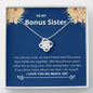 Bonus Sister - Rock, Piece, Holds Together Love Knot Necklace