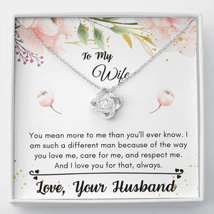 Lurve™ Wife - Mean More Than You'll Ever Know Love Knot Necklace