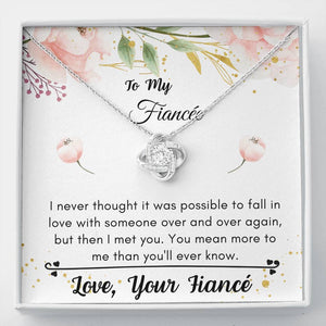 Lurve™ Fiancee - Love You Over and Over Again Love Knot Necklace