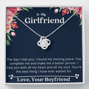 Lurve™ Girlfriend - Missing Piece, Complete Me Love Knot Necklace