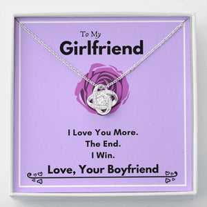 Lurve™ Girlfriend - I Love You More Love Knot Necklace