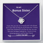 Bonus Sister - Life, Amazing Person Love Knot Necklace