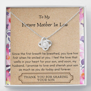 Lurve™ Future Mother In Law - Since The First Breath Love Knot Necklace