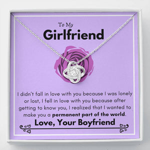 Lurve™ Girlfriend - Permanent Part of The World Love Knot Necklace