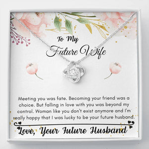 Lurve™ Future Wife - Lucky To Be Your Future Husband Love Knot Necklace