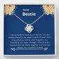 Bestie - Lucky,Cherish, Wnderful Friend Love Knot Necklace