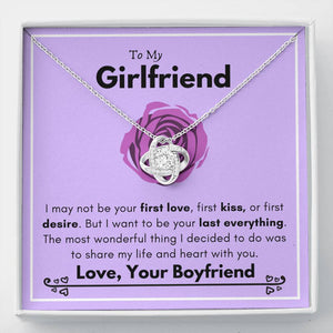 Lurve™ Girlfriend - First Love, Kiss, Desire, Wonderful Thing Love Knot Necklace