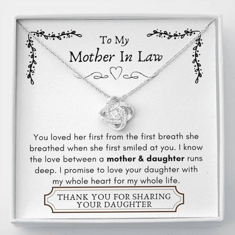 Lurve™ Mother In Law - Mother Daughter, Whole Heart Love Knot Necklace