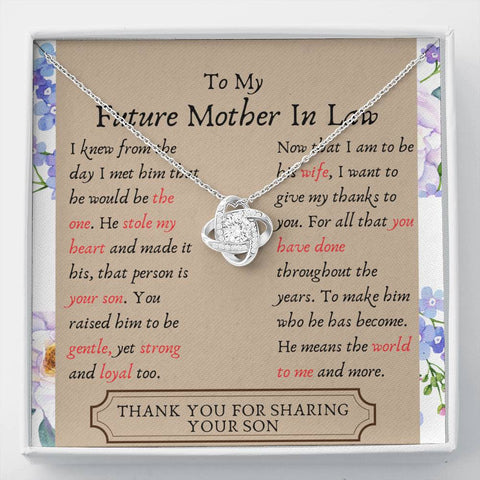 Lurve™ Future Mother In Law - Stole My Heart, Your Son Love Knot Necklace