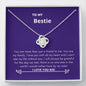Bestie - My Family, Grateful, Met Love Knot Necklace